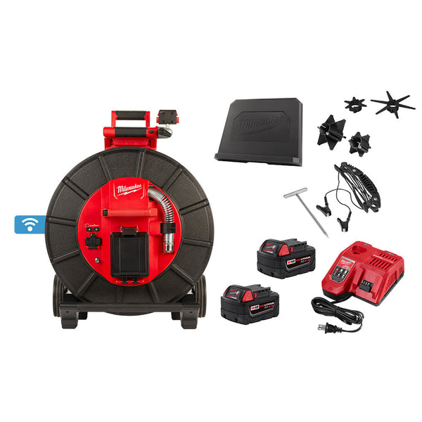 Milwaukee M18 200' Stiff Modular Pipeline Inspection System - 3974-22