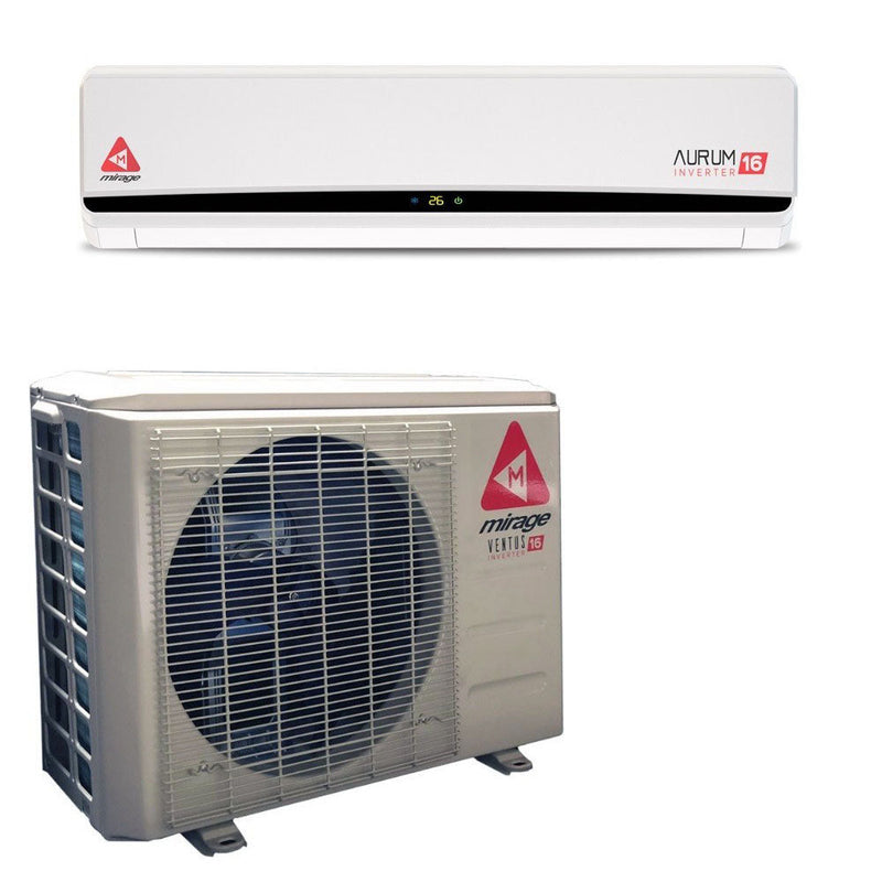 Mirage Ventus X 9,000 BTU 20 SEER Ductless Mini Split Air Conditioner and Heat Pump - 110V/60Hz - Backyard Provider