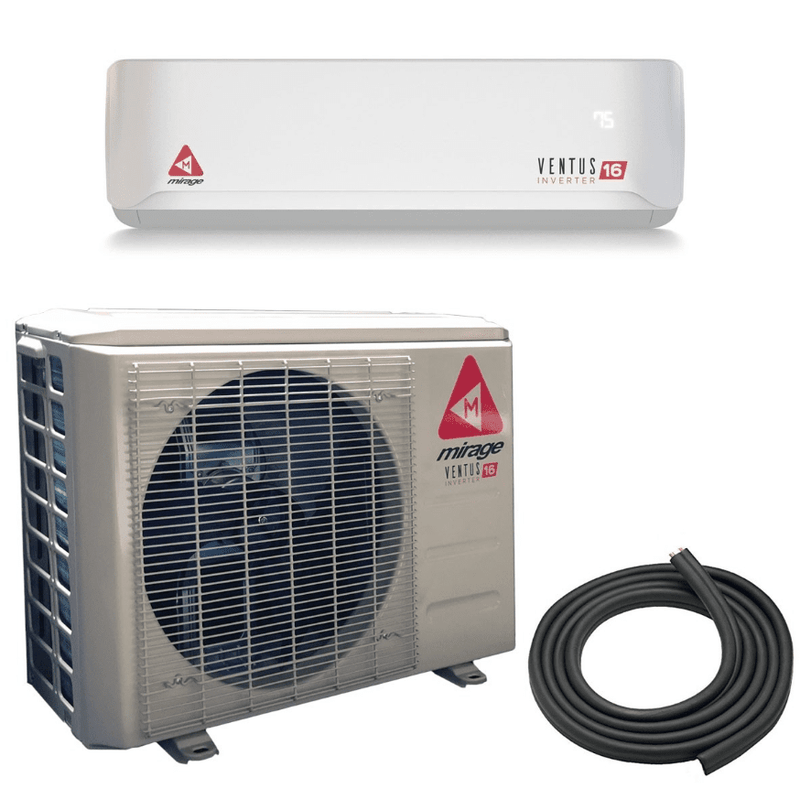 Mirage Ventus X 12,000 BTU 19.5 SEER Ductless Mini Split Air Conditioner and Heat Pump - 230V/60Hz - Backyard Provider