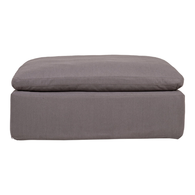 Moe's Home Collection Clay Ottoman Livesmart Fabric Light Gray YJ-1002-29