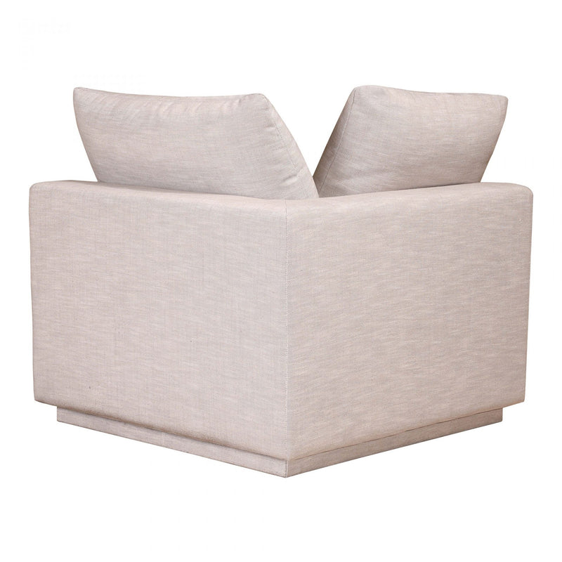 Moe's Home Collection Justin Corner Chair in Taupe RN-1102-39