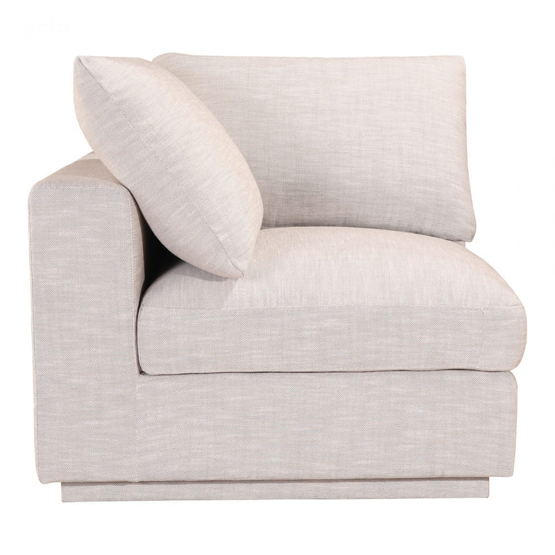 Moe's Home Collection Justin Corner Chair in Taupe RN-1102-39