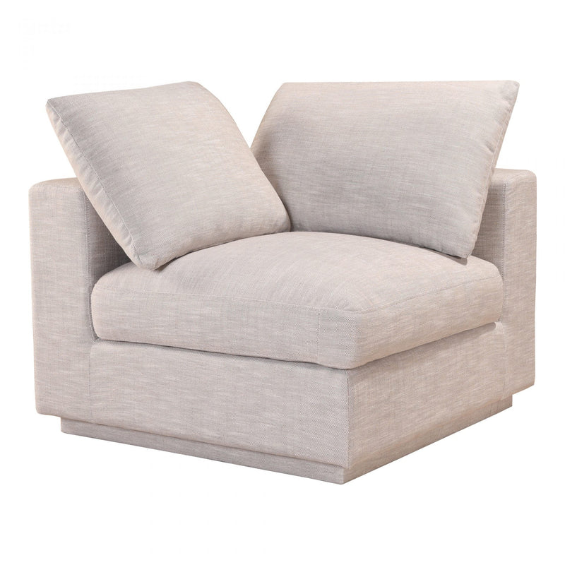 Moe's Home Collection Justin Corner Chair in Taupe RN-1102-39