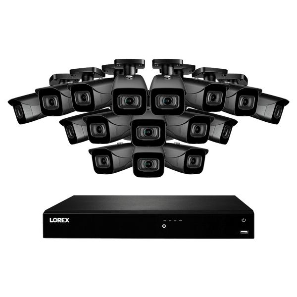 Lorex N4K3-1616BB 16-Channel NVR System with Sixteen 4K 8MP IP Cameras Security Surveillance System New