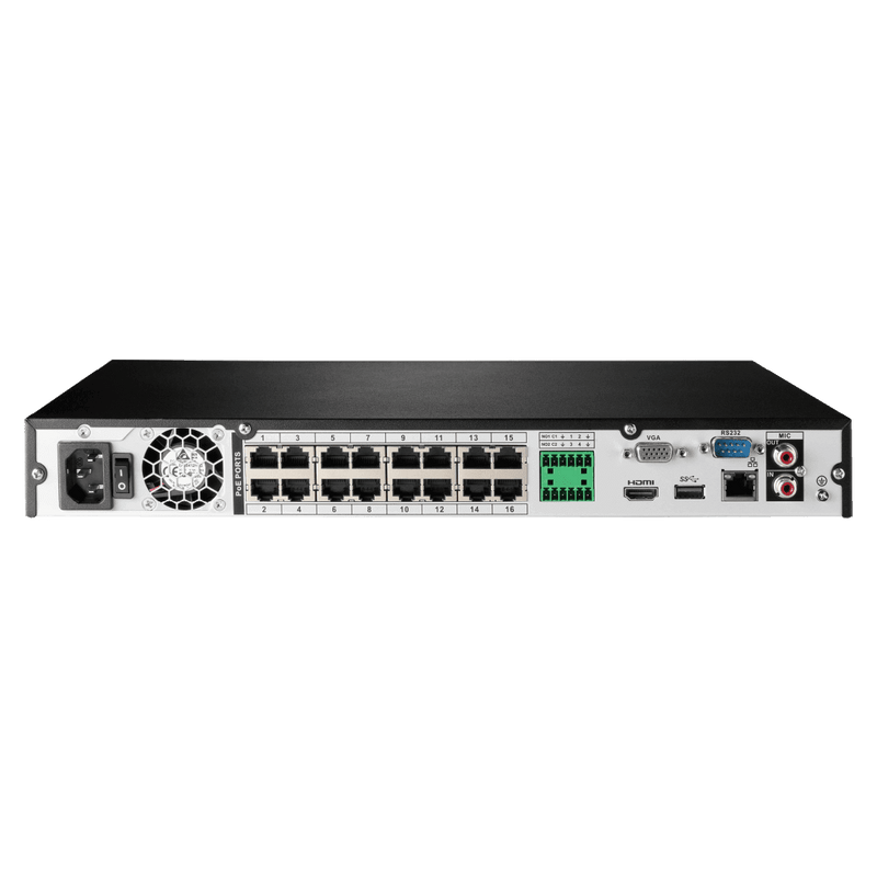 Lorex 16-Channel Fusion NVR System with Sixteen 4K 8MP IP Cameras Security Surveillance System New N4K3-1616WB