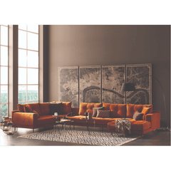 Enza Home US Arte 3 Seater Module - Left Hand Facing - 2011 - K1 - 12201 Orange - AR:217 - 1431777