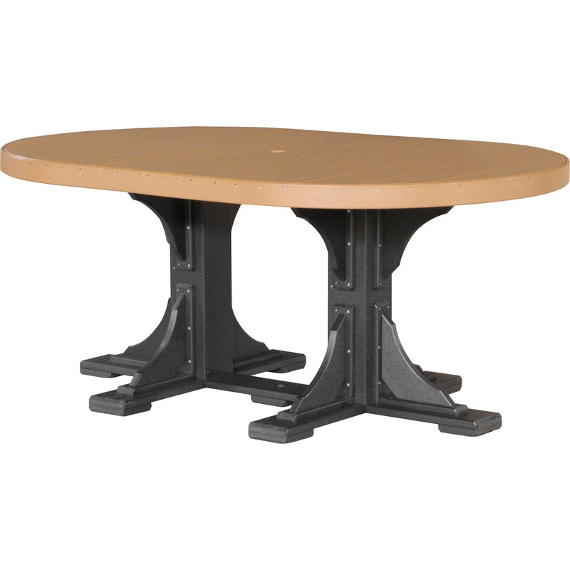 LuxCraft 4' x 6' Oval Table - Dining Height - P46OT-DHCHB