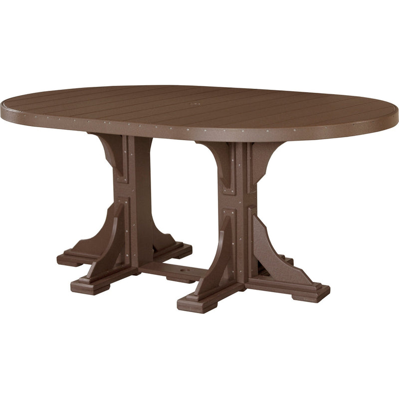 LuxCraft 4' x 6' Oval Table - Counter Height - P46OT-CHCHB