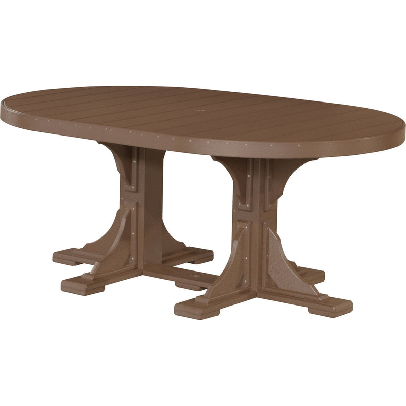 LuxCraft 4' x 6' Oval Table - Dining Height - P46OT-DHCHB