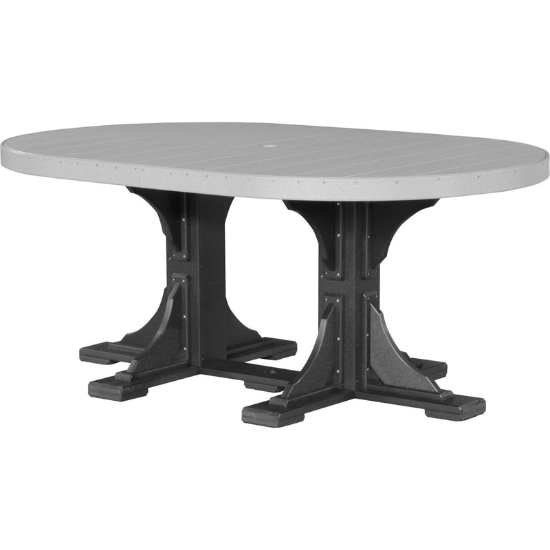 LuxCraft 4' x 6' Oval Table Set 3 - P46OT-DHCHB/P28TBCHB