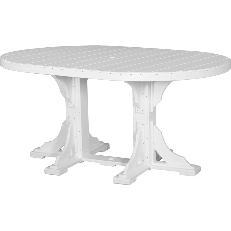 LuxCraft 4' x 6' Oval Table - Counter Height - P46OT-CHCHB