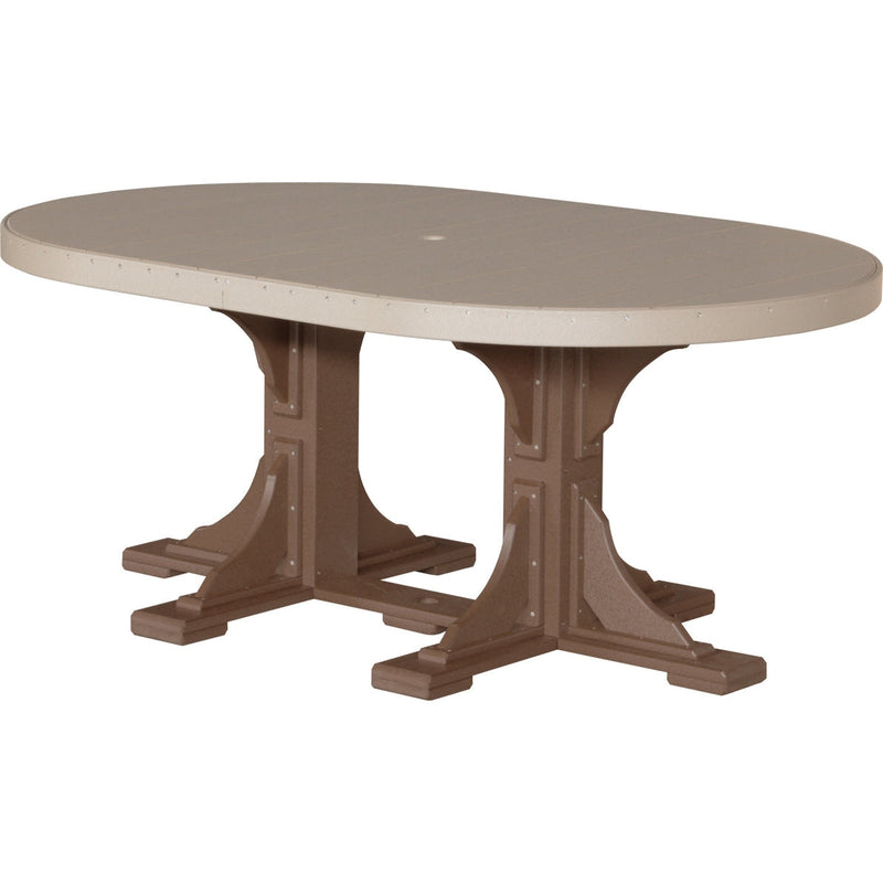 LuxCraft 4' x 6' Oval Table Set 3 - P46OT-DHCHB/P28TBCHB