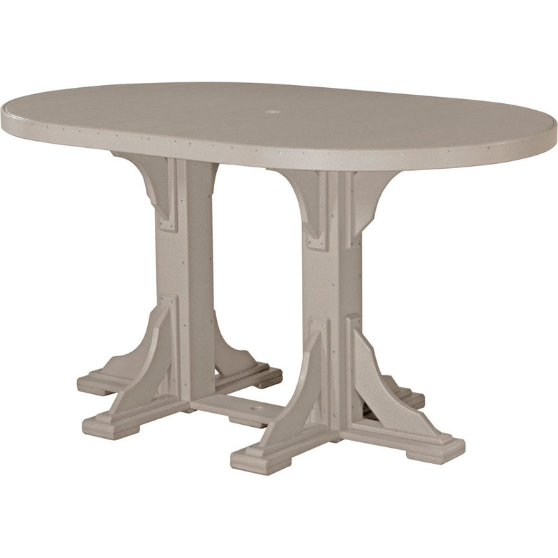 LuxCraft 4' x 6' Oval Table - Bar Height - P46OT-BHCHB