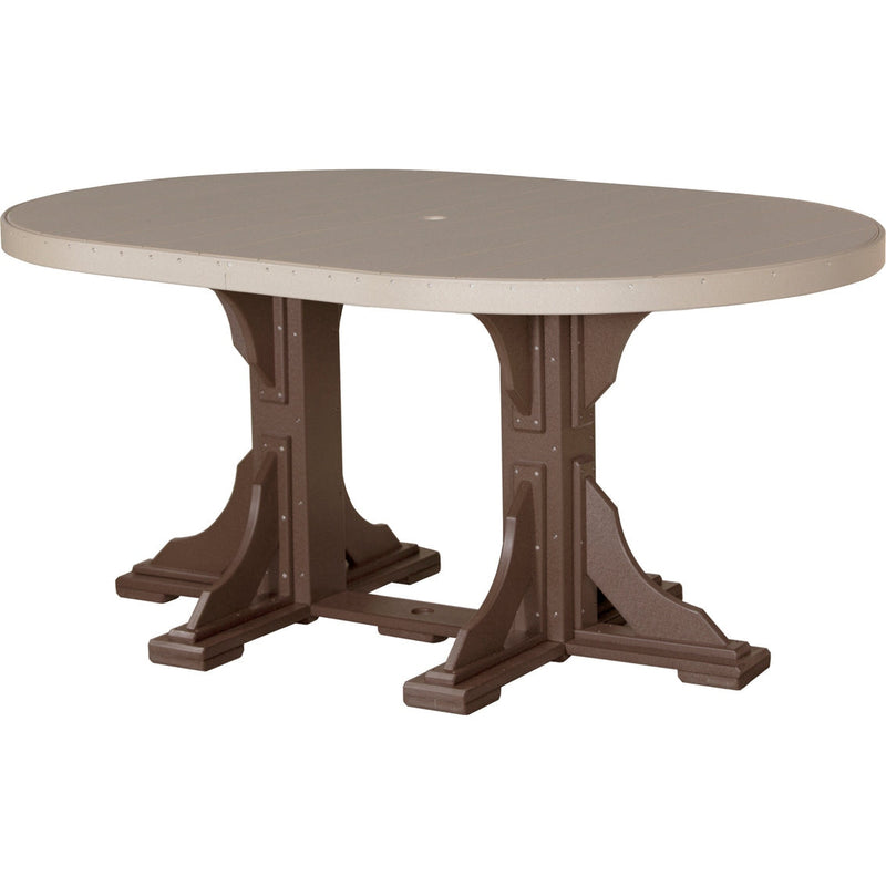 LuxCraft 4' x 6' Oval Table - Counter Height - P46OT-CHCHB