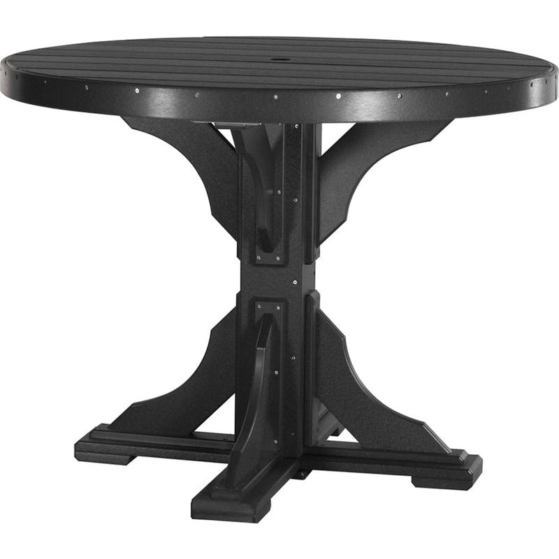 LuxCraft 4' Round Table - Counter Height - P4RT-CHCHB