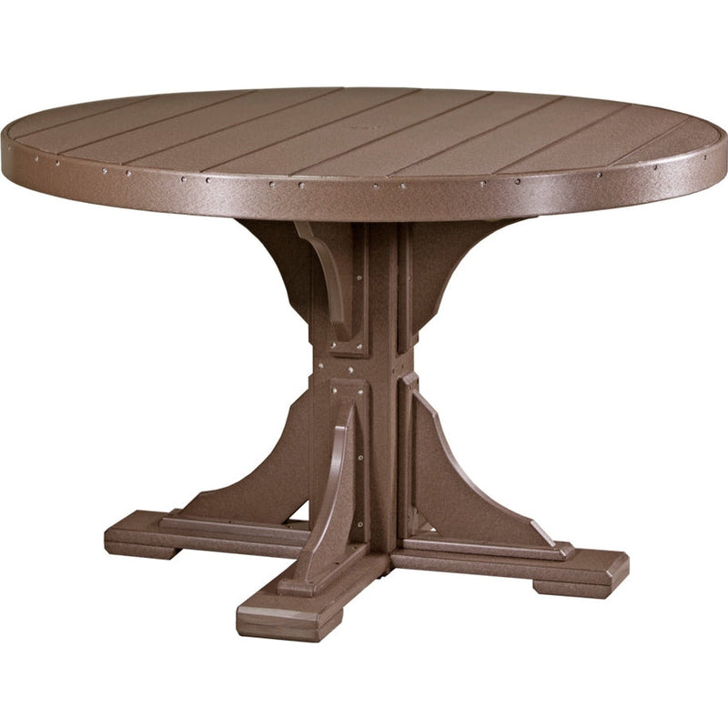 LuxCraft 4' Round Table Set 1 - P4RT-BHCHB/CSC-BHCHB