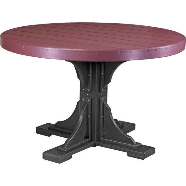 LuxCraft 4' Round Table - Dining Height - P4RT-DHCHB