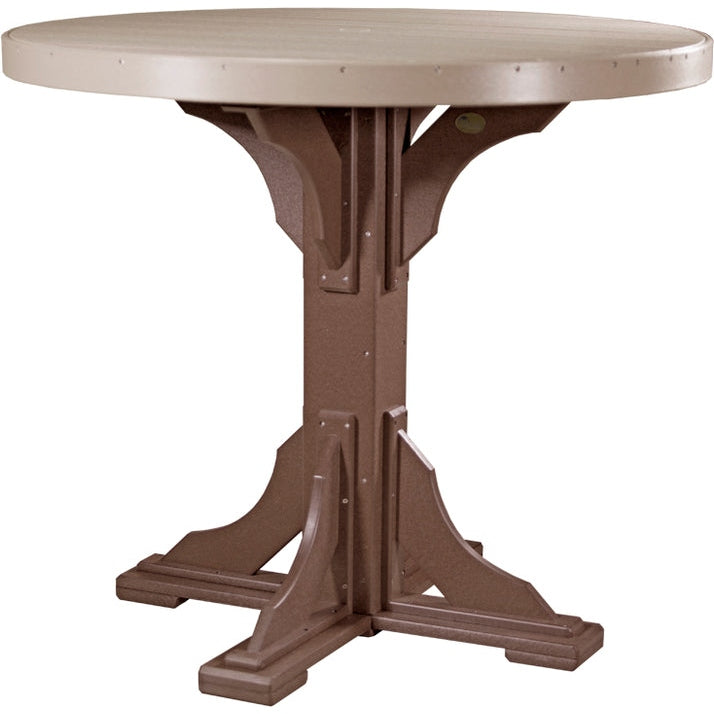 LuxCraft 4' Round Table - Bar Height - P4RT-BHCWB