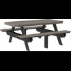 LuxCraft 6' Rectangular Picnic Table - P6RPTCHB