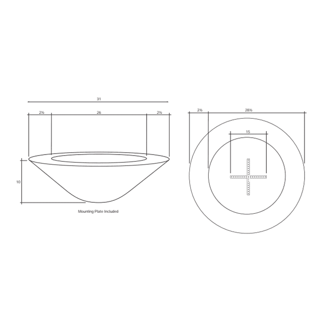 Prism Hardscapes 31" Embarcadero Pedestal Fire Bowl - Ph-437-4ng_ee44