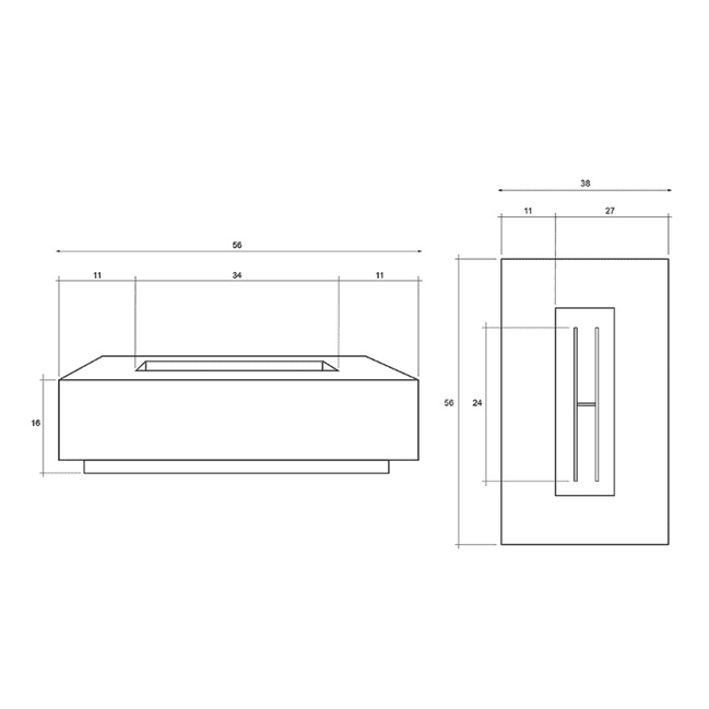 Prism Hardscapes 56" X 38" Tavola 1 Fire Table with Free Cover - Ph-405-4ng