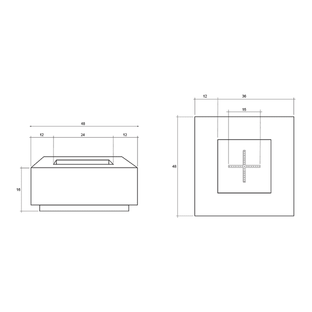 Prism Hardscapes 48" X 48" Tavola 3 Fire Table with Free Cover - Ph-407-4ng