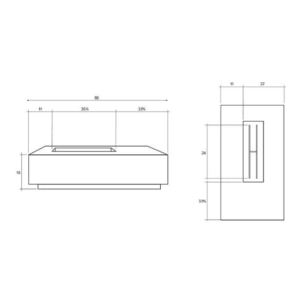 Prism Hardscapes 80" X 38" Tavola 5 Fire Table - Ph-409-4ng