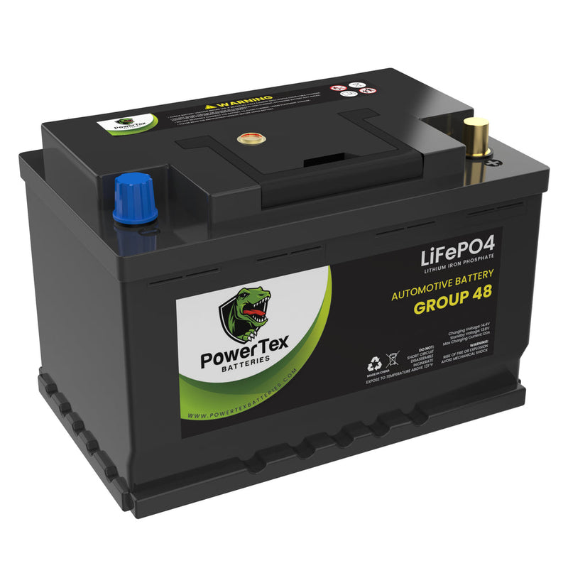 PowerTex Batteries BCI Group 48 / H6 Lithium LiFePO4 Automotive Battery - PTLG48 - Backyard Provider