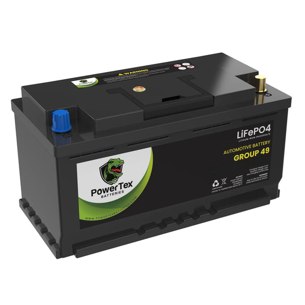 PowerTex Batteries BCI Group 49 / H8 Lithium LiFePO4 Automotive Battery - PTLG49 - Backyard Provider