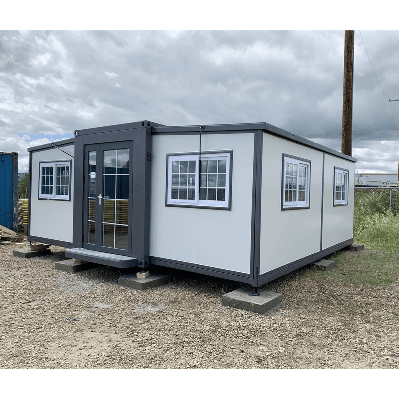 Modern Office Expandable Prefab House 19ft x 20ft with Cabinet PM00011902