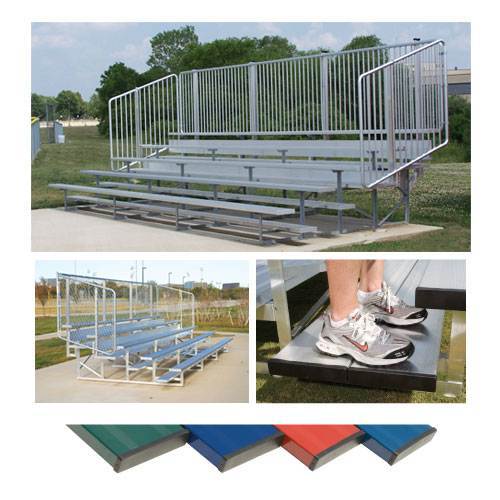 Preferred Powder Coated Bleachers with Vertical Picket Railing - NB0415CV