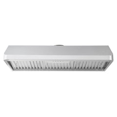 Cosmo 48" Under Cabinet Range Hood with Push Button Controls, Permanent Filters, 3-Speed Fan and LED Lights in Stainless Steel - COS-QB48