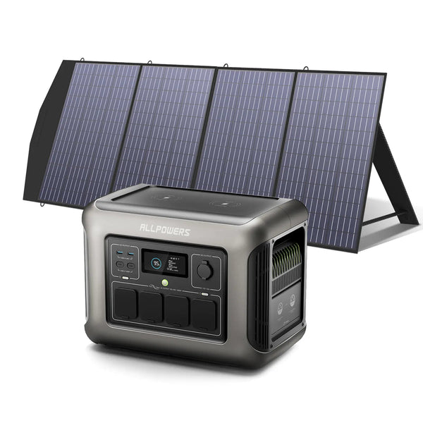 ALLPOWER Solar Generator Kit 1800W R1500 + SP033 200W Solar Panel