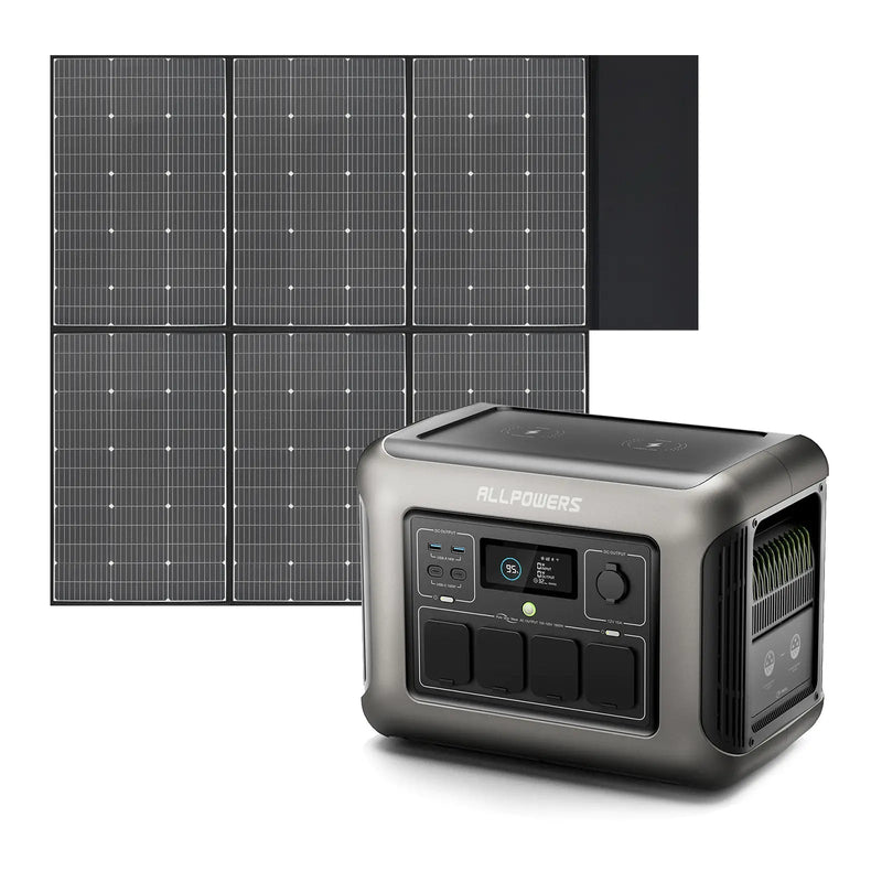 ALLPOWERS Solar Generator Kit 1800W R1500 + SP039 600W Solar Panel