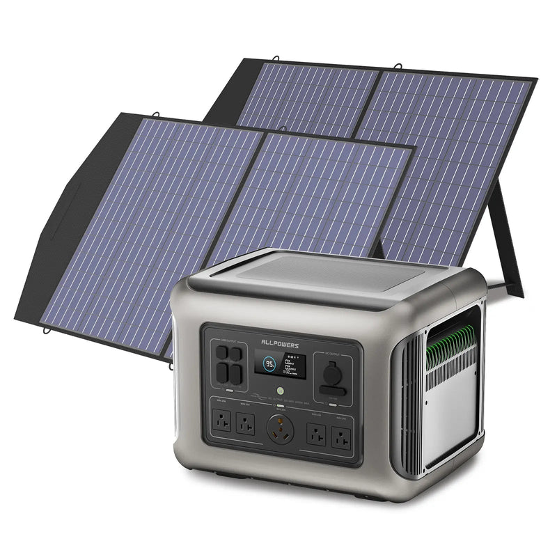 ALLPOWER Solar Generator Kit 2500W R2500 + SP027 100W Solar Panel