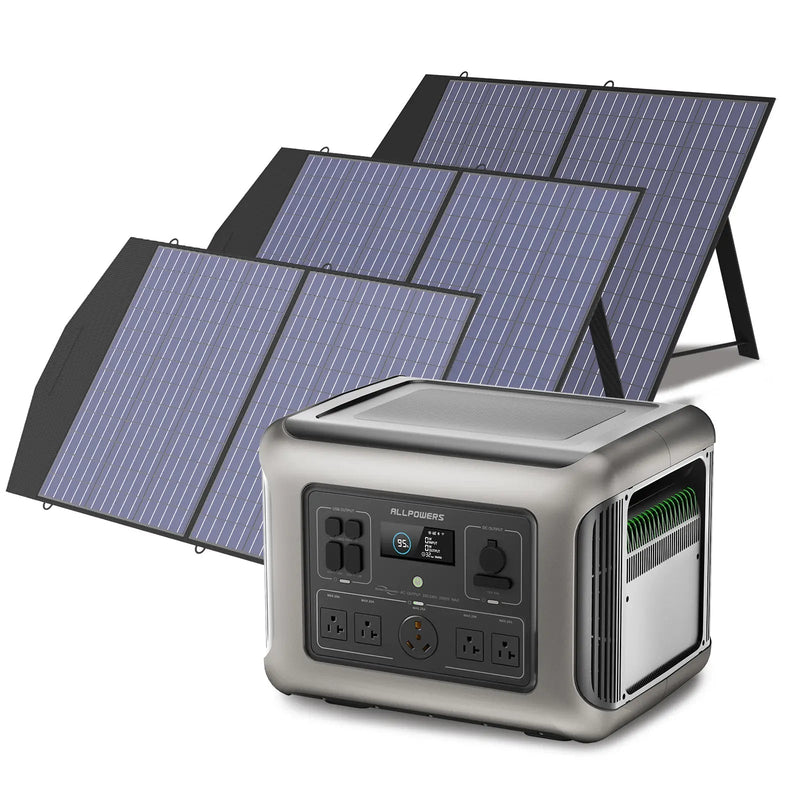 ALLPOWER Solar Generator Kit 2500W R2500 + SP027 100W Solar Panel