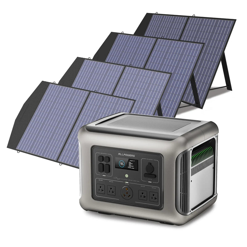 ALLPOWER Solar Generator Kit 2500W R2500 + SP027 100W Solar Panel