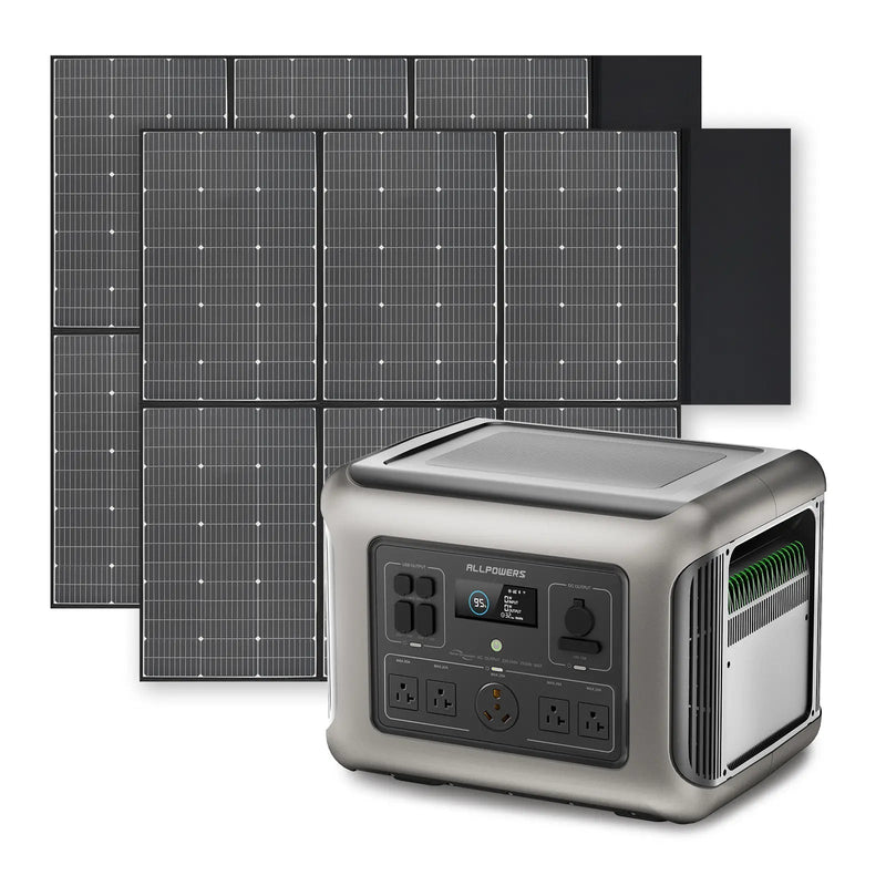 ALLPOWERS Solar Generator Kit 2500W R2500 + SP039 600W Solar Panel