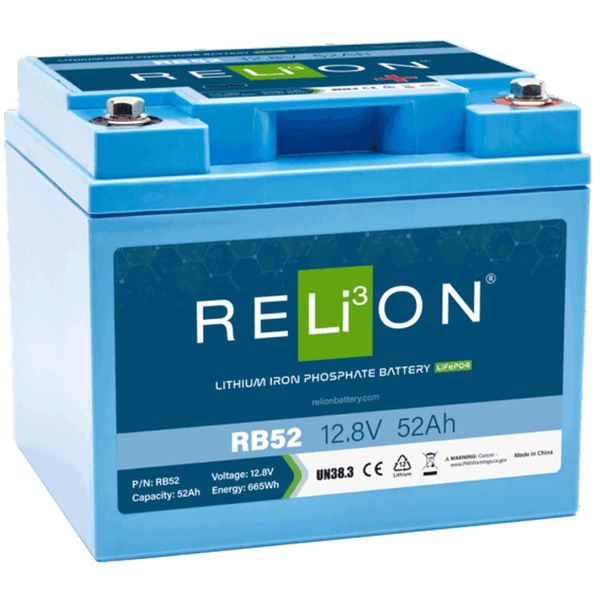 Relion 12.8V 52Ah 4Sc Lifepo4 - R7RRB52