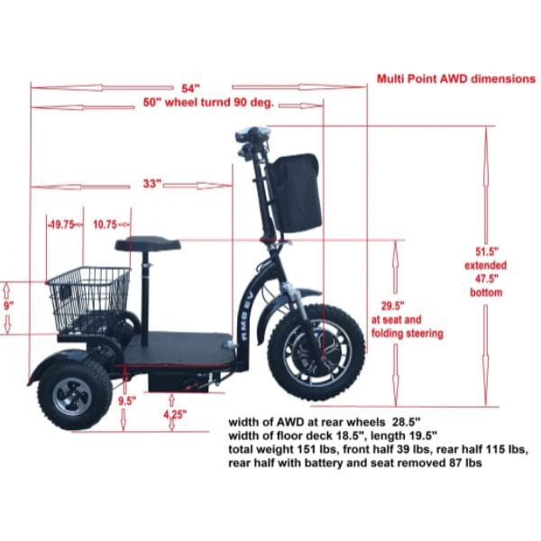 RMB EV Multi Point AWD KODIAK Scooter - AWD KODIAK - Backyard Provider