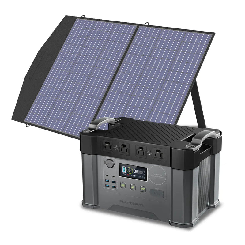 Allpowers Solar Generator Kit 2400W S2000 Pro + SP033 200W Solar Panel