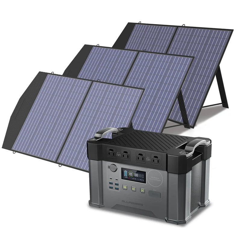 Allpowers Solar Generator Kit 2400W S2000 Pro + SP033 200W Solar Panel