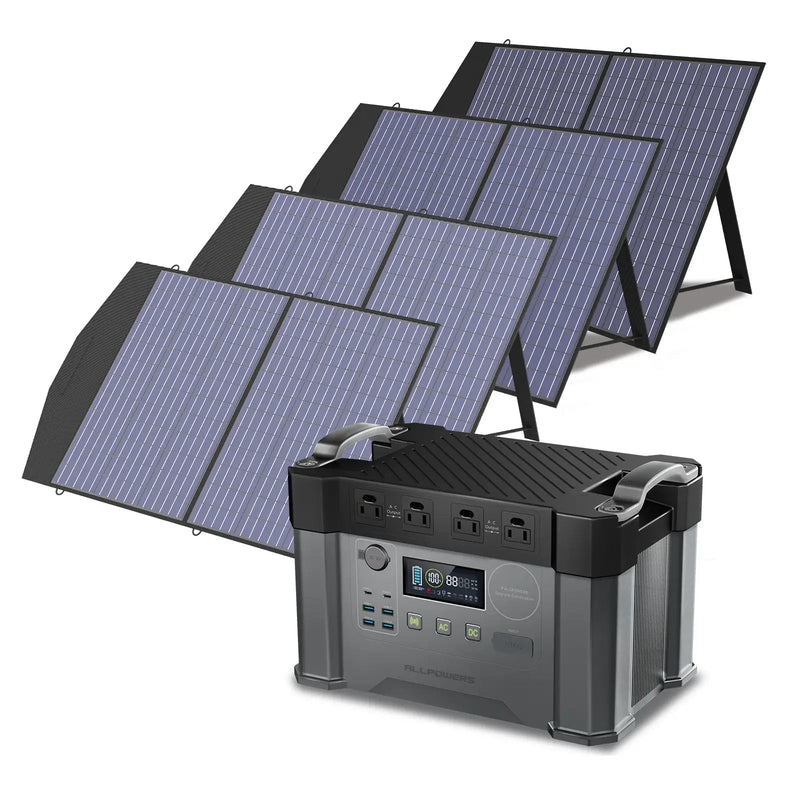 Allpowers Solar Generator Kit 2400W S2000 Pro + SP033 200W Solar Panel