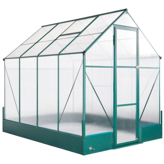 Outsunny 6' x 8' x 7' Walk-in Plant Polycarbonate Greenhouse - 845-421