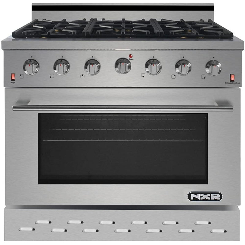 NXR 36 in. Natural Gas Range and Under Cabinet Range Hood Package, - SC3611EHBD