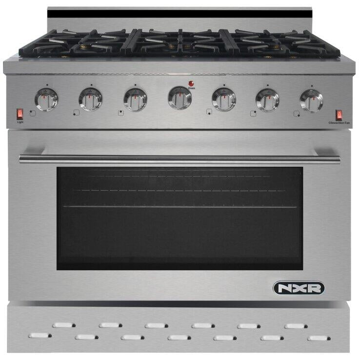 NXR 36 in. 5.5 cu.ft. Pro-Style Natural Gas Range with Convection Oven in Stainless Steel, - SC3611