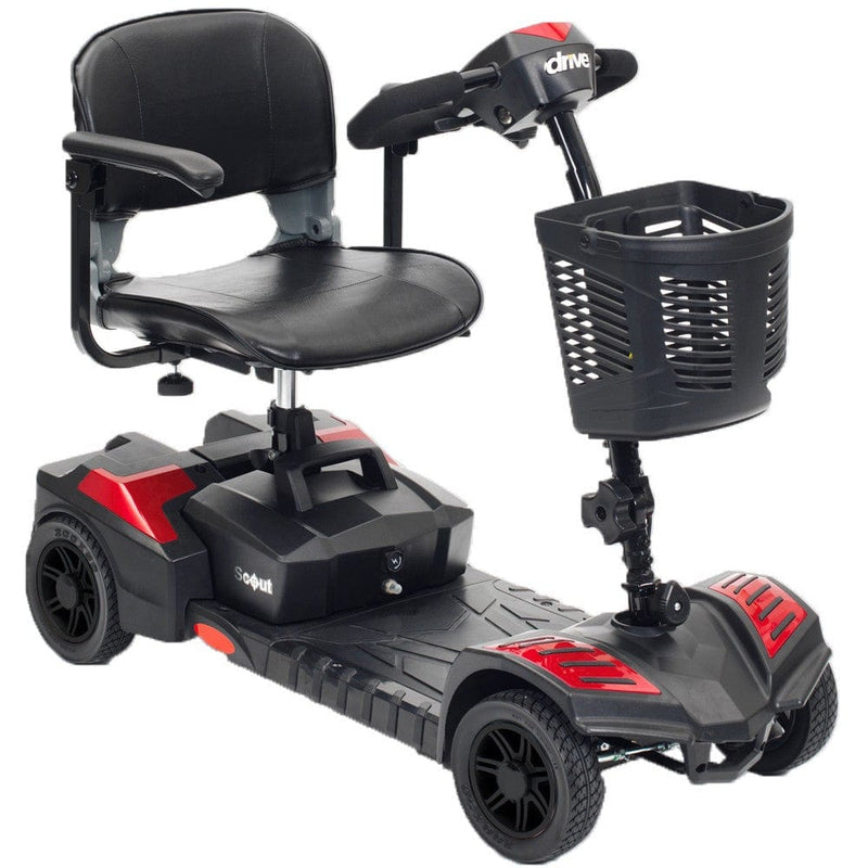 Drive Medical  Spitfire Scout Compact Travel Power Scooter, 4 Wheel - sfscout4 - Backyard Provider