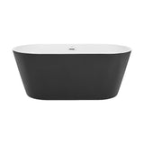 Swiss Madison Claire 60" Freestanding Bathtub Matte Black and Matte White - SM-FB590MBMW - Backyard Provider