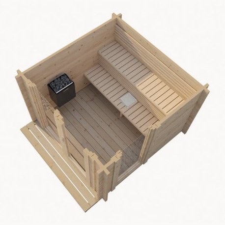 SaunaLife Model G4 6-Person Outdoor Home Sauna Kit SL-MODELG4