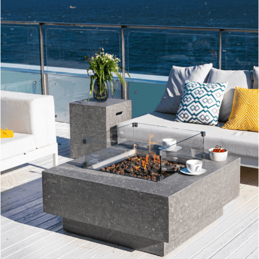 Elementi - Manhattan Square Concrete Fire Pit Table OFG103